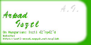 arpad isztl business card